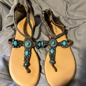 Size 11 Turquoise Torrid Gladiator Sandals!